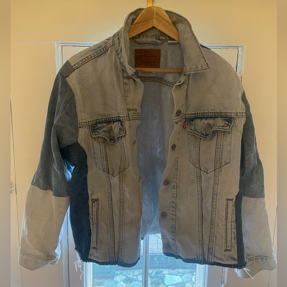 Levi patchwork denim jacket